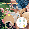 Sunflower & Leaf Silicone Hat Clip for Travel HJEW-FH00040-7