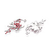 Rack Plating Spray Painted Alloy Pendants PALLOY-N181-01P-2