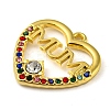 Ion Plating(IP) Real 18K Gold Plated 304 Stainless Steel Rhinestone Pendants STAS-P341-08G-02-2