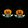 Halloween Theme Rack Plating Luminous Alloy Enamel Pendants ENAM-N056-232P-2
