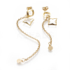 304 Stainless Steel Stud Earrings EJEW-E248-27G-2