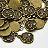 Antique Bronze Plated Alloy Rhinestone Charms ALRI-J153-05-NF-2