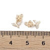 Brass Micro Pave Clear Cubic Zirconia Pendants KK-K351-43B-G-3