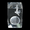 3D Laser Engraving Animal Glass Figurine DJEW-R013-01A-2
