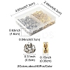 120Pcs 2 Colors Brass Crystal Rhinestone Spacer Beads RB-FS0001-06-4