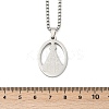 201 Stainless Steel Nossa Senhora Aparecida Virgin Mary Pendant Necklaces for Women LS-NJEW-K283-01P-3