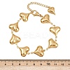 304 Stainless Steel Heart Link Chain Bracelets for Valentine's Day Gift BJEW-D359-17A-G-4