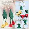 2Pcs 2 Colors Imitation Leather Key Hanging Decoration FIND-GF0008-34-5