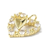 Rack Plating Real 18K Gold Plated Brass Micro Pave Cubic Zirconia Pendants KK-B084-21G-2