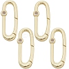 4Pcs Rack Plated Brass Micro Pave Clear Cubic Zirconia Clasps KK-SC0005-70-1