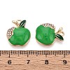 Rack Plating Alloy Crystal Rhinestone Enamel Pendants PALLOY-T091-29B-3