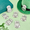 8Pcs Iron Alloy Badge Brooches JEWB-MA0001-03-4