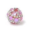 Sparkling Acrylic Encrusted Round Beads CLAY-NH0003-03S-2