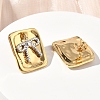 Two Tone 304 Stainless Steel Stud Earrings EJEW-B156-17G-3