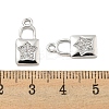 Brass Micro Pave Clear Cubic Zirconia Pendants KK-G492-03A-P-3