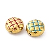 304 Stainless Steel Enamel Waffle Beads STAS-B085-01G-2