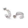 Non-Tarnish 304 Stainless Steel Curb Chains Wrap Stud Earrings EJEW-G314-03B-P-2
