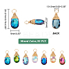 30Pcs Faceted Glass Pendants FIND-GA0002-69-2