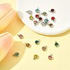 20Pcs 10 Colors 201 Stainless Steel Rhinestone Charms STAS-FS0002-05-8