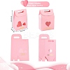 20Pcs 2 Style Rectangle Paper Bags with Handle and Clear Heart Shape Display Window CON-NB0001-90-6