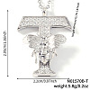 Brass Micro Pave Clear Cubic Zirconia Pendant Necklaces FS-WG7BC7F-13-1