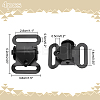 Iron Adjuster Buckles for Webbing Bag Strap DIY-WH0504-10-2