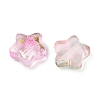 Transparent Spray Painted Frosted Glass Beads X2-GLAA-NH0003-01A-2