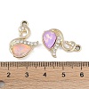 UV Plating Alloy with Mixed Color Glass Rhinestone Pendants FIND-M018-33G-3