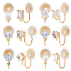 12Pcs 6 Styles Brass Micro Pave Clear Cubic Zirconia Ear Cuff Findings KK-BBC0022-22-1