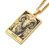 304 Stainless Steel Tarot Pendant Necklaces NJEW-A026-01G-01-2
