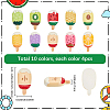 40Pcs 10 Colors Resin Cabochons RESI-SC0006-14-2