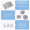 90Pcs 3 Size 201 Stainless Steel Cup Peg Bails Pendants STAS-UN0040-24-4