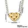 Golden Tone Brass Clear Cubic Zirconia Cup Chain Geometric Pendant Necklaces for Women LZ2256-3-1