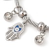 Adjustable 304 Stainless Steel Charm Bangles BJEW-F326-03P-2