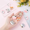12Pcs 6 Style Food Grade Eco-Friendly Silicone Beads SIL-SC0001-15-3