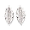 304 Stainless Steel Leaf Pendants STAS-T069-38P-1