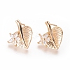 Brass Stud Earring Findings X-KK-T029-113G-2