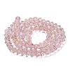 Transparent Electroplate Glass Beads Strands GLAA-F029-4mm-D26-2
