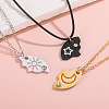 3Pcs Star & Moon & Sun Friendship Alloy Enamel Pendant Necklaces FS-WG4D9F6-01-3