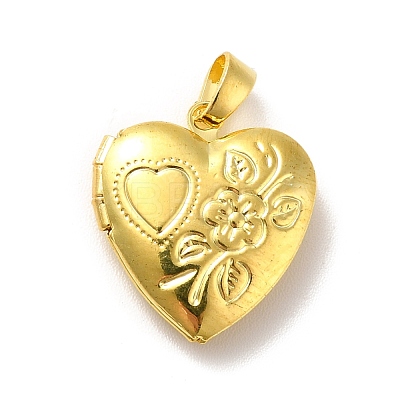 Rack Plating Brass Locket Pendants KK-I688-04G-1