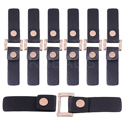6Pcs PU Leather & Alloy Side Clip Detachable Purse Suspension Clasps for Bag Strap Making FIND-CA0010-42-1