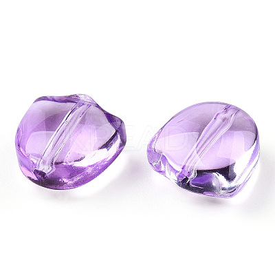 Spray Painted Transparent Glass Beads GLAA-T022-26-A02-1