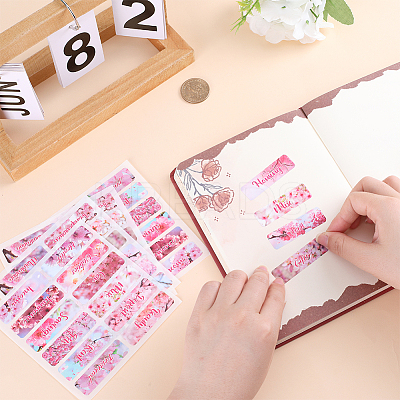 6 Sets 2 Styles Rectangle Paper Self Adhesive Category Labels Stickers DIY-GF0008-49-1