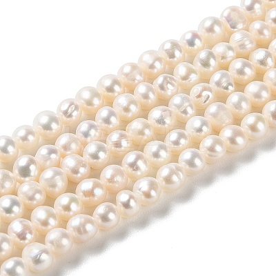 Natural Cultured Freshwater Pearl Beads Strands PEAR-E018-56-1