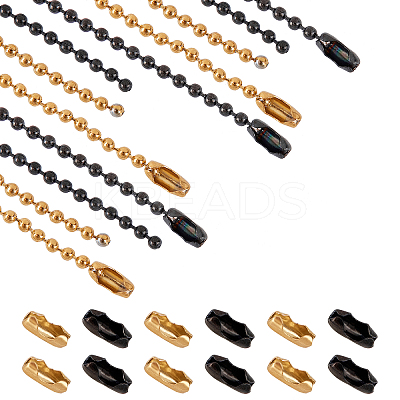 DIY 304 Stainless Steel Ball Chain Necklace Making Kits DIY-UN0001-52-1