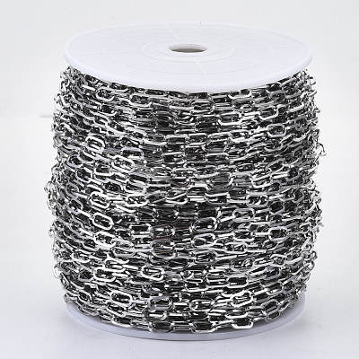 Tarnish Resistant 304 Stainless Steel Paperclip Chains CHS-S001-04B-P-1