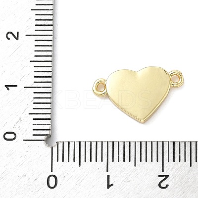 Brass Pave Natural Shell Heart Connector Charms KK-K368-54G-1