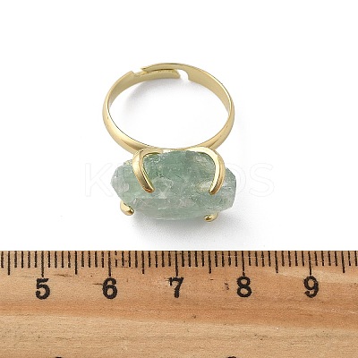Natural Fluorite Finger Rings RJEW-B122-01G-01-1