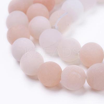 Natural Pink Aventurine Beads Strands G-F520-56-10mm-1