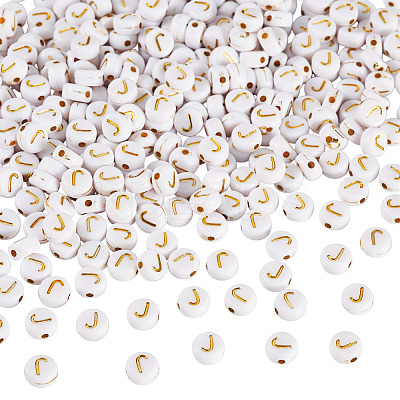 500Pcs Plating Acrylic Beads PACR-TADJ0001-01J-1